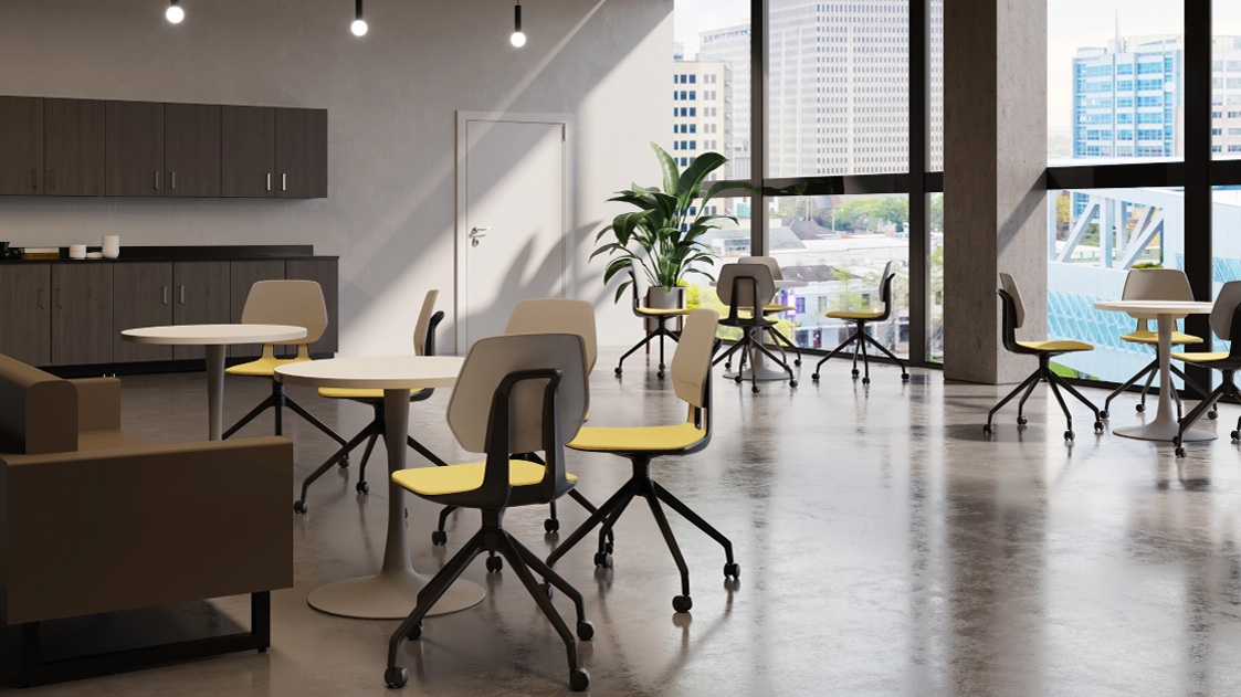Office Breakroom with Commute Seating
